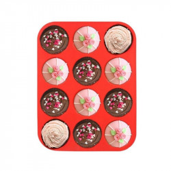 12 Cavity Silicone Muffin / Cupcake Mould