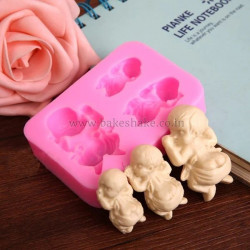 3 Sleeping Baby / Babies Shape 3 Cavity Fondant Silicone Mould