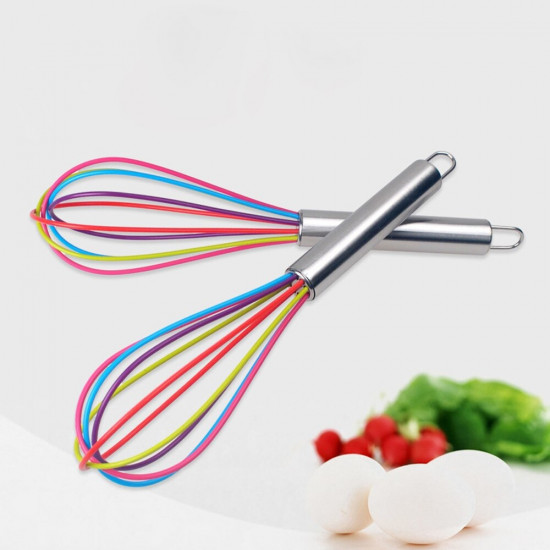 Colourful Silicone Whisk - 10 Inches