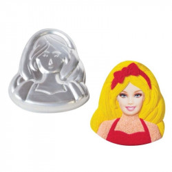 Barbie Face Shape Aluminium Cake Mould