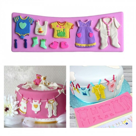 Baby Clothes Fondant Mould