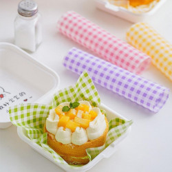 Bento Cake Food Paper Liners | Bento Cake Pad Paper - Checks