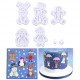 Cute Christmas Characters Fondant Cutter