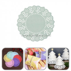 Powder Blue Paper Doilies (6.5 inch)