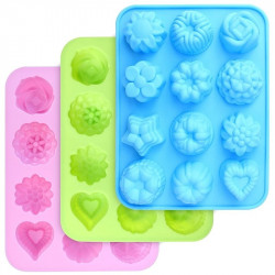 Assorted Shapes 12 Cavity Silicone Mould